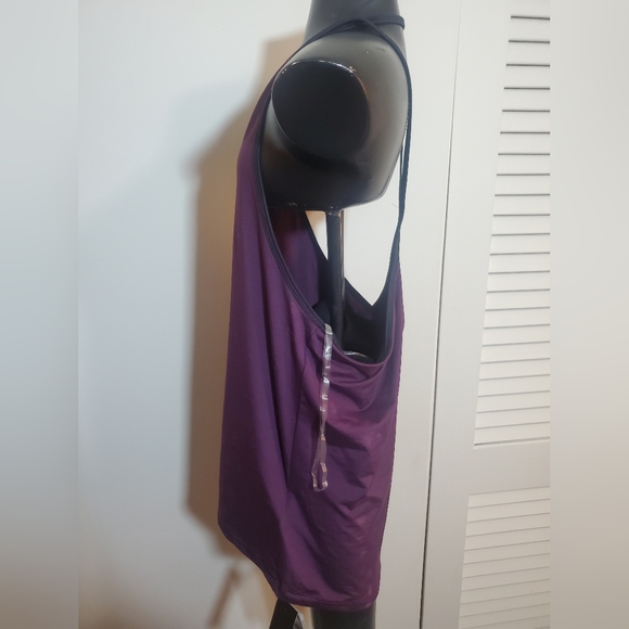 Adidas plum & black strappy tank - Picture 2 of 5